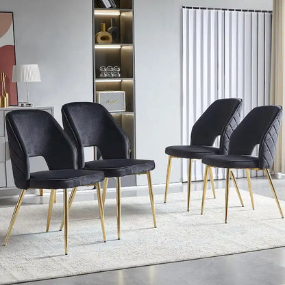 Howtai Upholstered Home Chair Hollow-Back Set of 4