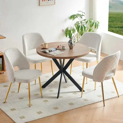 Howtai Upholstered Home Chair Hollow-Back Set of 4