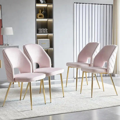 Howtai Upholstered Home Chair Hollow-Back Set of 4