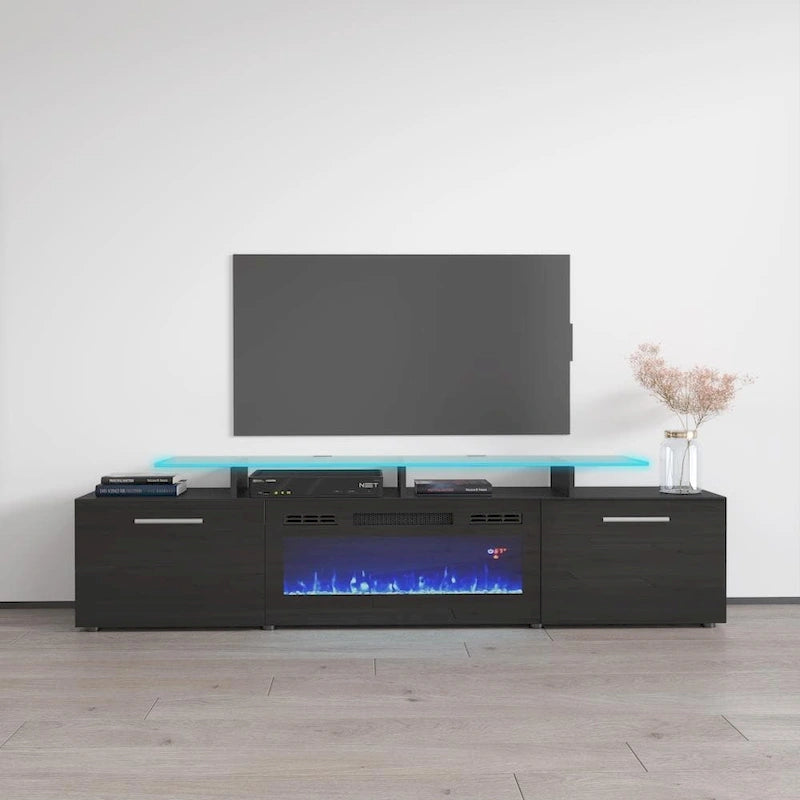 Rova EF Electric Fireplace Modern 75  TV Stand
