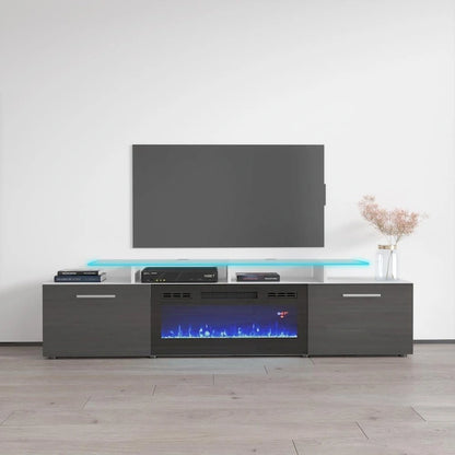 Rova EF Electric Fireplace Modern 75  TV Stand