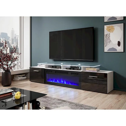 Rova EF Electric Fireplace Modern 75  TV Stand