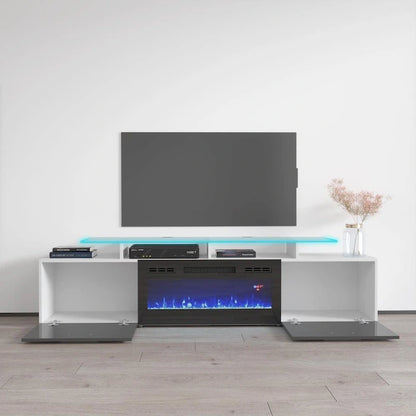 Rova EF Electric Fireplace Modern 75  TV Stand