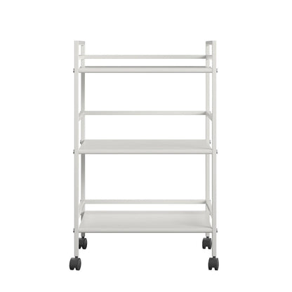 Avenue Greene Emerald 3 Shelf Metal Rolling Utility Cart