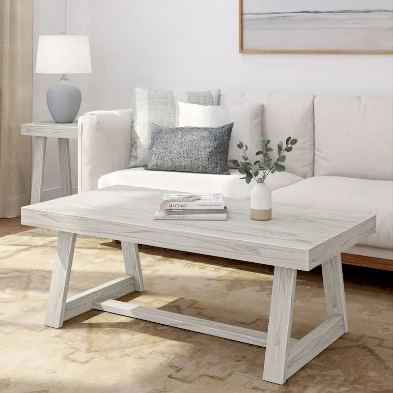Plank and Beam Classic Rectangular Trestle Leg Coffee Table - 48
