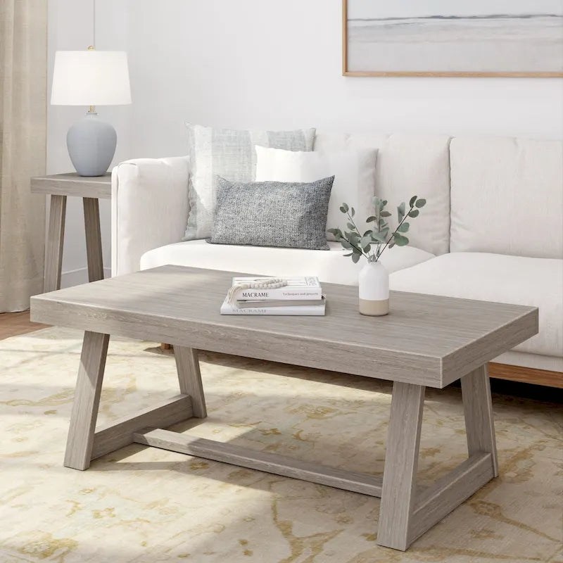 Plank and Beam Classic Rectangular Trestle Leg Coffee Table - 48