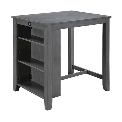 3-Pieces Bar Pub Set with Counter Height Dining Table and 2 Chairs