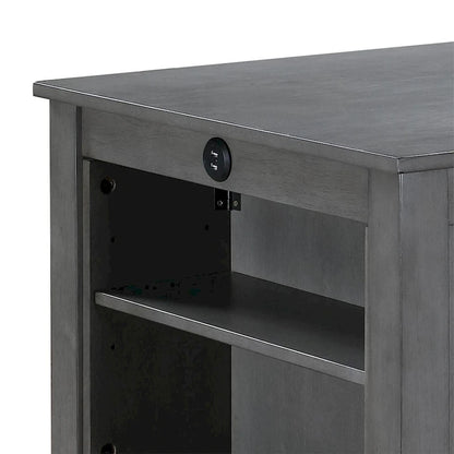 3-Pieces Bar Pub Set with Counter Height Dining Table and 2 Chairs