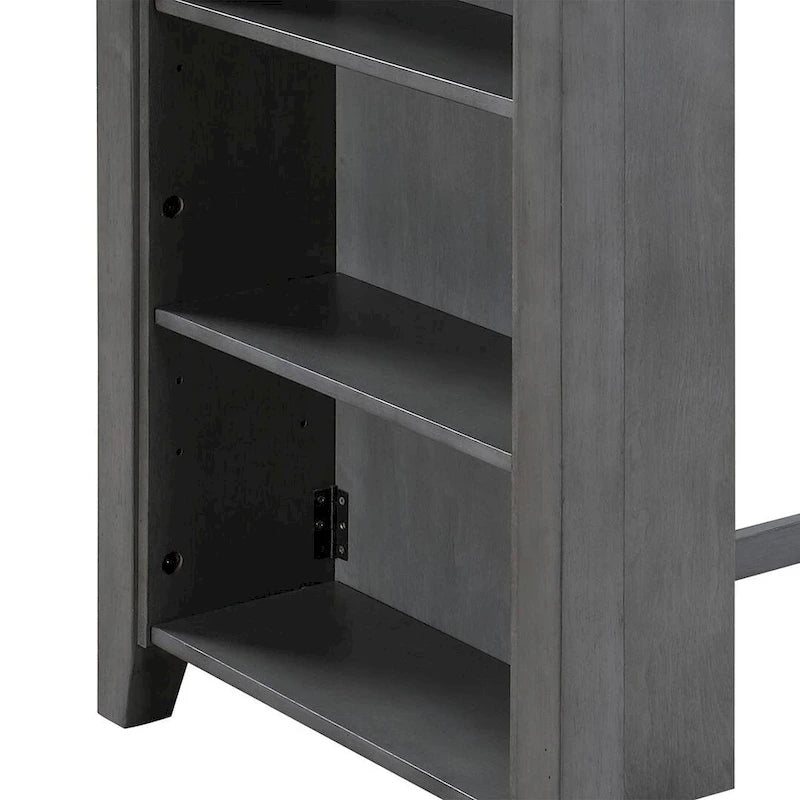 3-Pieces Bar Pub Set with Counter Height Dining Table and 2 Chairs