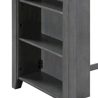 3-Pieces Bar Pub Set with Counter Height Dining Table and 2 Chairs