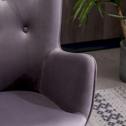 Carson Carrington Arvika Button-tufted High-back Velvet Accent Chair