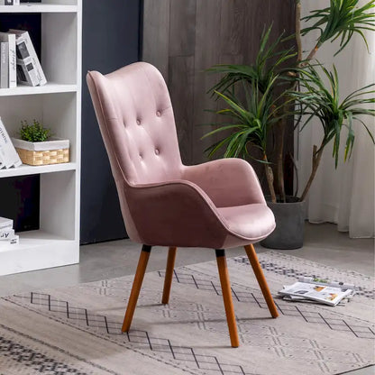 Carson Carrington Arvika Button-tufted High-back Velvet Accent Chair