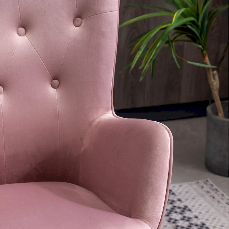 Carson Carrington Arvika Button-tufted High-back Velvet Accent Chair
