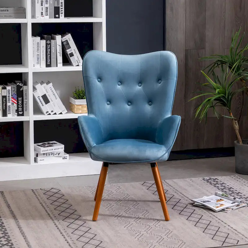 Carson Carrington Arvika Button-tufted High-back Velvet Accent Chair