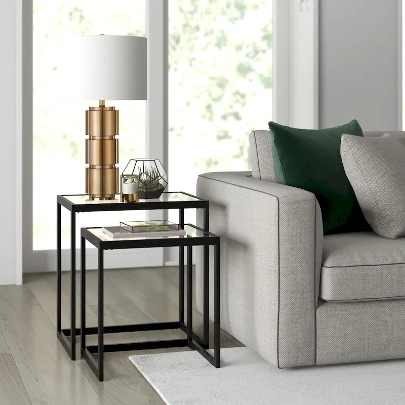 Rocco Rectangular Nested Side Table - 22  Wide