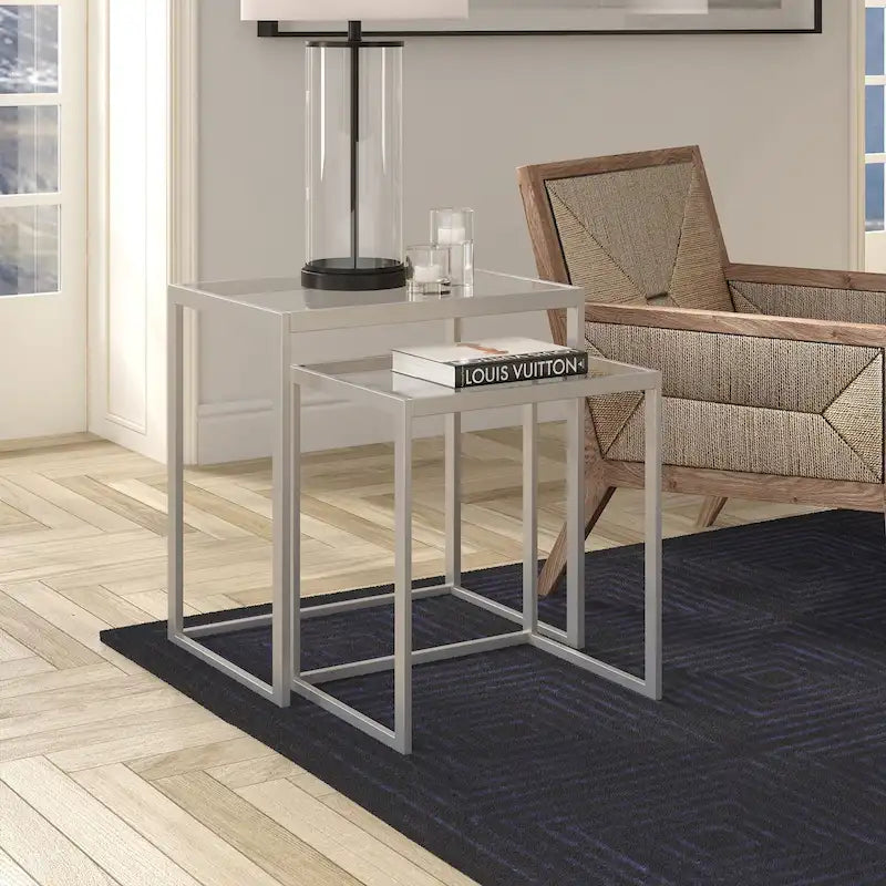 Rocco Rectangular Nested Side Table - 22  Wide