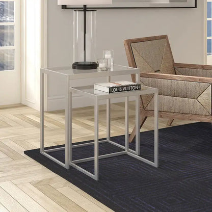 Rocco Rectangular Nested Side Table - 22  Wide