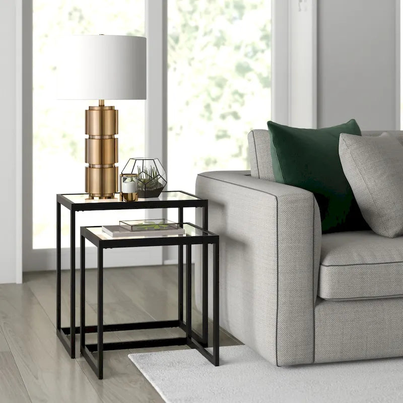 Rocco Rectangular Nested Side Table - 22  Wide