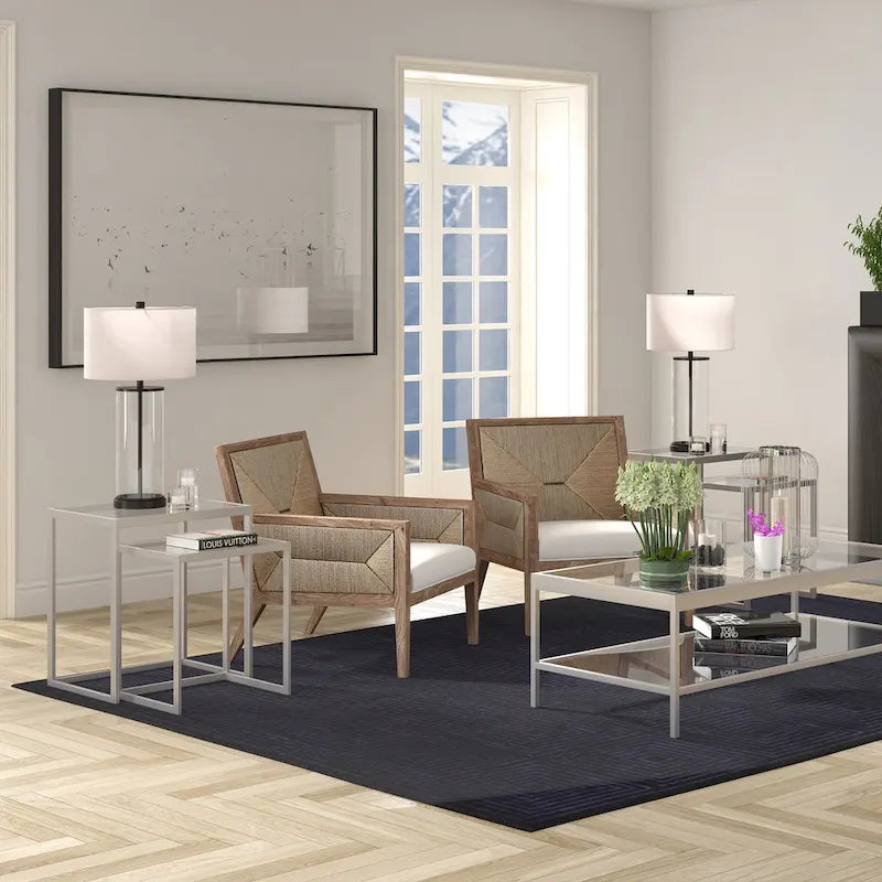 Rocco Rectangular Nested Side Table - 22  Wide