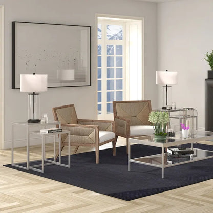 Rocco Rectangular Nested Side Table - 22  Wide