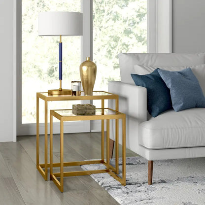 Rocco Rectangular Nested Side Table - 22  Wide