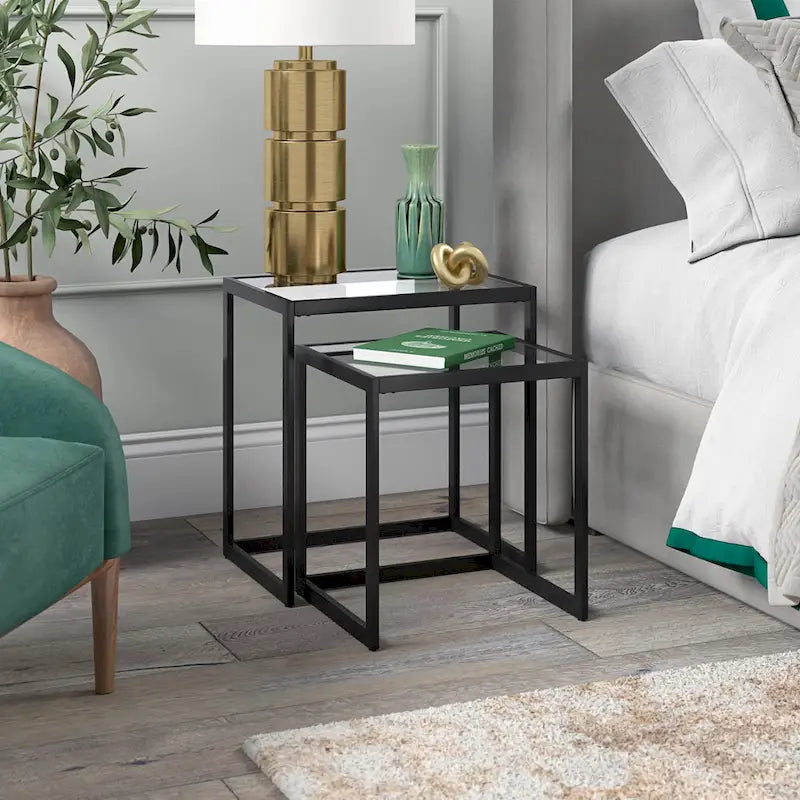 Rocco Rectangular Nested Side Table - 22  Wide