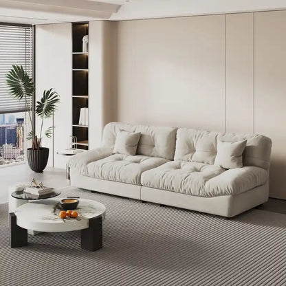 105  Modern Sanded Velvet Cloud Loveseat Sofa Sectional Couch for Living Room