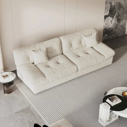 105  Modern Sanded Velvet Cloud Loveseat Sofa Sectional Couch for Living Room