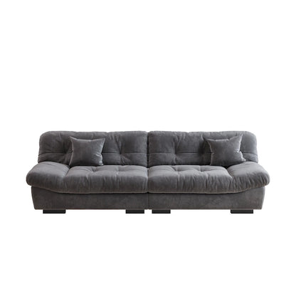 105  Modern Sanded Velvet Cloud Loveseat Sofa Sectional Couch for Living Room