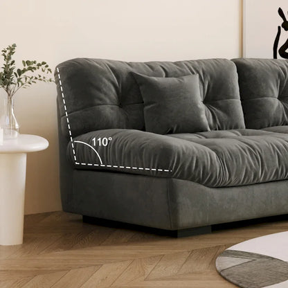 105  Modern Sanded Velvet Cloud Loveseat Sofa Sectional Couch for Living Room