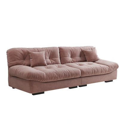 105  Modern Sanded Velvet Cloud Loveseat Sofa Sectional Couch for Living Room