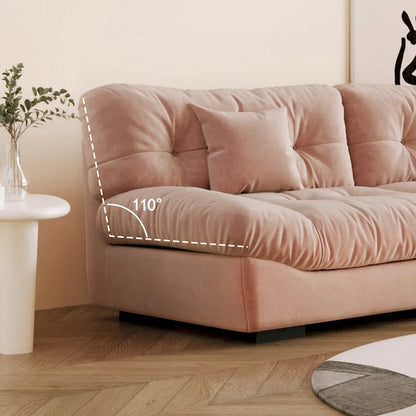 105  Modern Sanded Velvet Cloud Loveseat Sofa Sectional Couch for Living Room