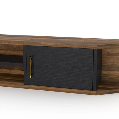 DH BASIC Mid-Century Modern 71-inch 4-Shelf Floating TV Console by Denhour
