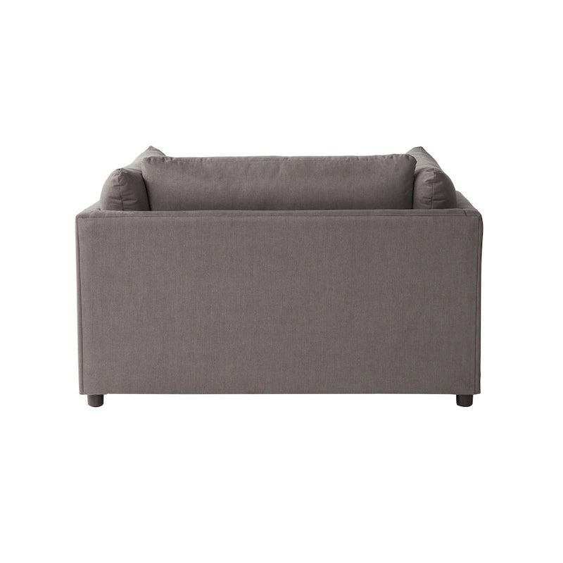 Roundhill Furniture Enda Oversized Living Room Pillow Back Cuddler Arm Chair with Ottoman