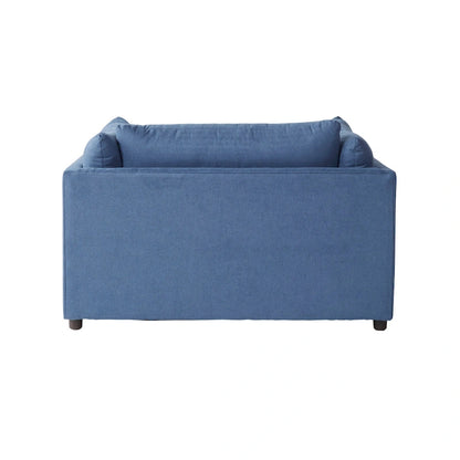 Roundhill Furniture Enda Oversized Living Room Pillow Back Cuddler Arm Chair with Ottoman
