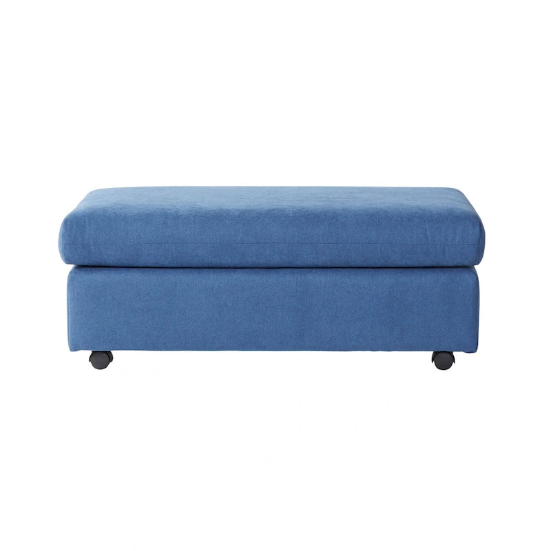 Roundhill Furniture Enda Oversized Living Room Pillow Back Cuddler Arm Chair with Ottoman