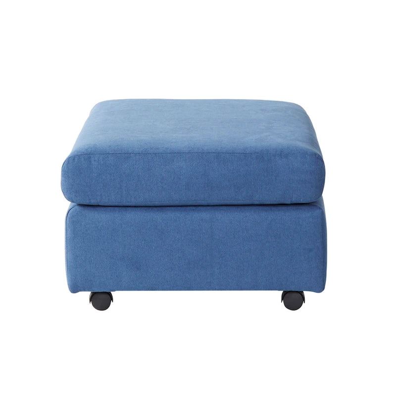Roundhill Furniture Enda Oversized Living Room Pillow Back Cuddler Arm Chair with Ottoman