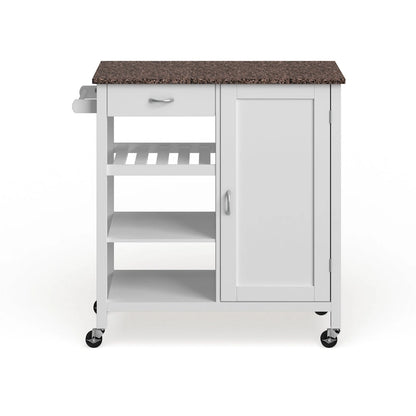 Porch & Den Ringsby Wooden 3-shelf Kitchen Cart