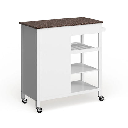 Porch & Den Ringsby Wooden 3-shelf Kitchen Cart