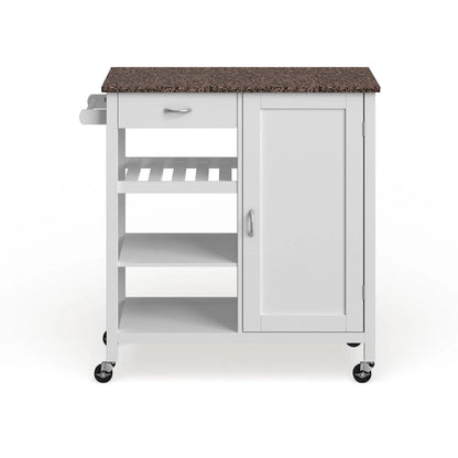 Porch & Den Ringsby Wooden 3-shelf Kitchen Cart