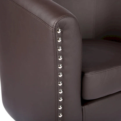 Carson Carrington Junsele PU Leather Accent Club Chair