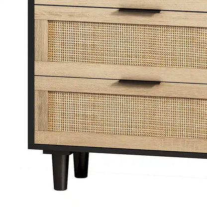 59.06  6- Drawers Rattan Storage Cabinet for Living Room