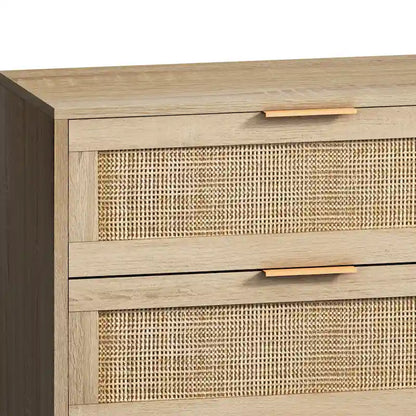 59.06  6- Drawers Rattan Storage Cabinet for Living Room