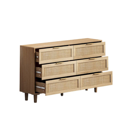 59.06  6- Drawers Rattan Storage Cabinet for Living Room