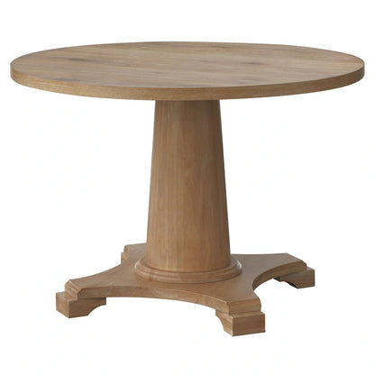 Round Pedestal Dining Table - 45" - Seats 4-6 - Weathered Finish