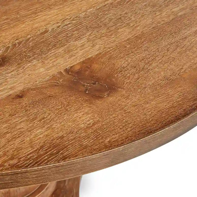 Round Pedestal Dining Table - 45" - Seats 4-6 - Weathered Finish