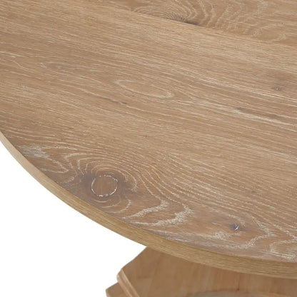 Round Pedestal Dining Table - 45" - Seats 4-6 - Weathered Finish