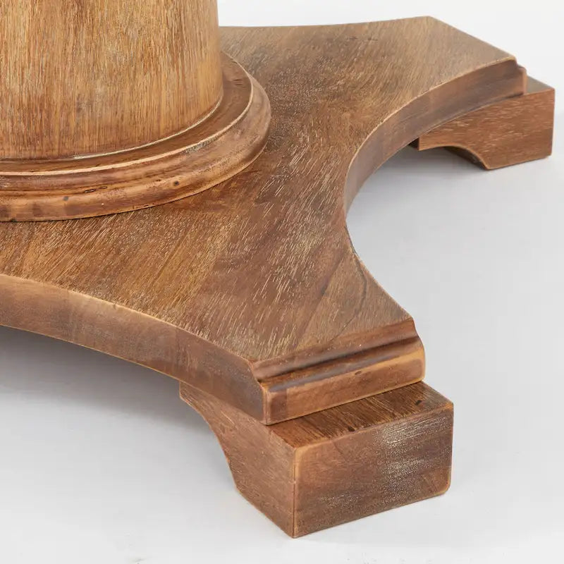 Round Pedestal Dining Table - 45" - Seats 4-6 - Weathered Finish