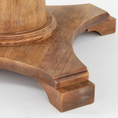 Round Pedestal Dining Table - 45" - Seats 4-6 - Weathered Finish