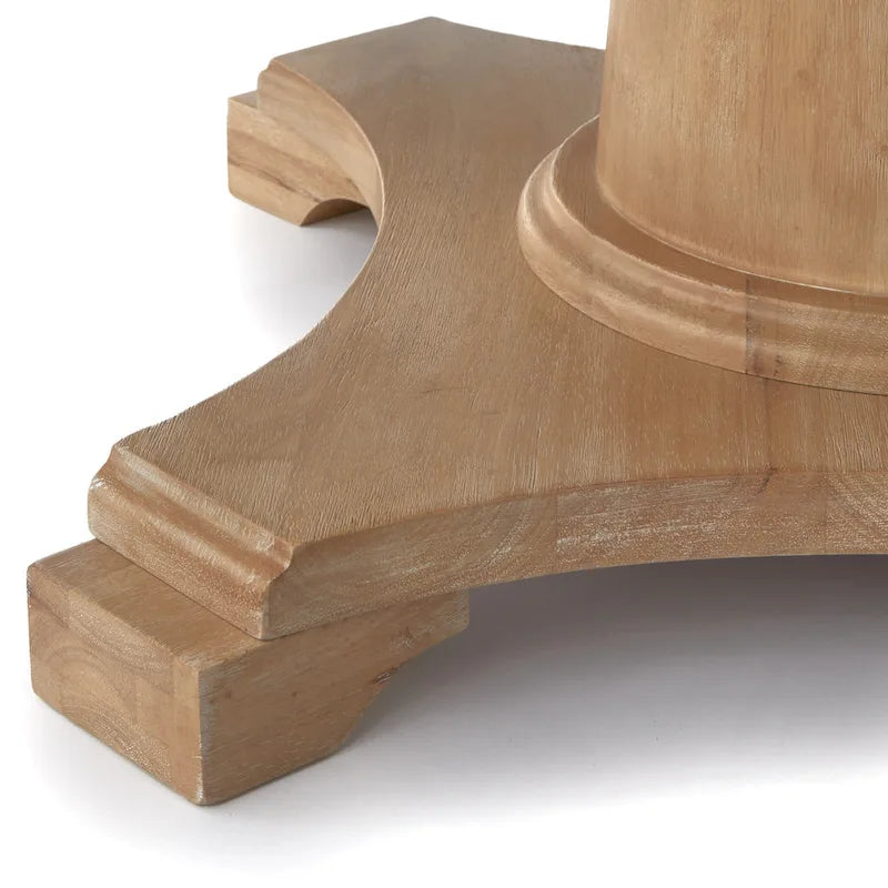 Round Pedestal Dining Table - 45" - Seats 4-6 - Weathered Finish